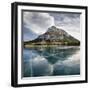 Canada, Alberta, Bow Valley Provincial Park. Frozen Barrier Lake and Mount Baldy-Ann Collins-Framed Photographic Print