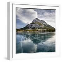 Canada, Alberta, Bow Valley Provincial Park. Frozen Barrier Lake and Mount Baldy-Ann Collins-Framed Photographic Print