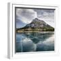 Canada, Alberta, Bow Valley Provincial Park. Frozen Barrier Lake and Mount Baldy-Ann Collins-Framed Photographic Print