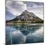 Canada, Alberta, Bow Valley Provincial Park. Frozen Barrier Lake and Mount Baldy-Ann Collins-Mounted Photographic Print