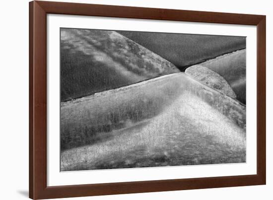 Canada, Alberta, Bow Valley Provincial Park, Ice abstract of frozen Barrier Lake-Ann Collins-Framed Photographic Print