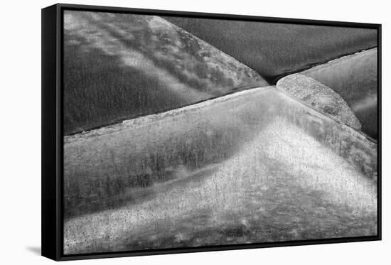 Canada, Alberta, Bow Valley Provincial Park, Ice abstract of frozen Barrier Lake-Ann Collins-Framed Stretched Canvas