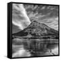 Canada, Alberta, Bow Valley Provincial Park, Mount Baldy and frozen Barrier Lake-Ann Collins-Framed Stretched Canvas