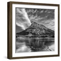 Canada, Alberta, Bow Valley Provincial Park, Mount Baldy and frozen Barrier Lake-Ann Collins-Framed Photographic Print