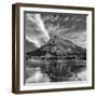 Canada, Alberta, Bow Valley Provincial Park, Mount Baldy and frozen Barrier Lake-Ann Collins-Framed Photographic Print