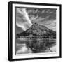 Canada, Alberta, Bow Valley Provincial Park, Mount Baldy and frozen Barrier Lake-Ann Collins-Framed Photographic Print