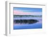 Canada, Alberta, Hondo. Fog on Lawrence Lake at dawn.-Jaynes Gallery-Framed Photographic Print