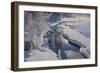 Canada, Alberta, Jasper National Park. Athabasca River in winter.-Jaynes Gallery-Framed Photographic Print