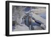 Canada, Alberta, Jasper National Park. Athabasca River in winter.-Jaynes Gallery-Framed Photographic Print