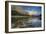 Canada, Alberta, Jasper National Park. Colin Range reflection in Medicine Lake at sunset.-Jaynes Gallery-Framed Photographic Print