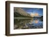 Canada, Alberta, Jasper National Park. Colin Range reflection in Medicine Lake at sunset.-Jaynes Gallery-Framed Photographic Print