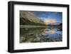 Canada, Alberta, Jasper National Park. Colin Range reflection in Medicine Lake at sunset.-Jaynes Gallery-Framed Photographic Print