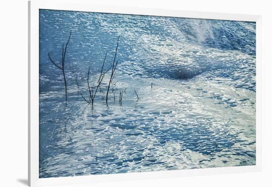 Canada, Alberta, Jasper National Park. Ice at Tangle Falls-Ann Collins-Framed Photographic Print