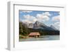 Canada, Alberta, Jasper National Park, Maligne Lake and Boat House-Jamie & Judy Wild-Framed Photographic Print