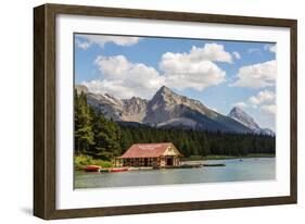 Canada, Alberta, Jasper National Park, Maligne Lake and Boat House-Jamie & Judy Wild-Framed Photographic Print