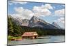 Canada, Alberta, Jasper National Park, Maligne Lake and Boat House-Jamie & Judy Wild-Mounted Photographic Print