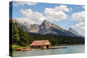 Canada, Alberta, Jasper National Park, Maligne Lake and Boat House-Jamie & Judy Wild-Stretched Canvas