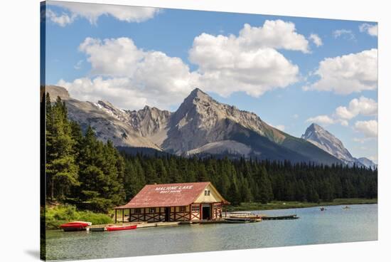 Canada, Alberta, Jasper National Park, Maligne Lake and Boat House-Jamie & Judy Wild-Stretched Canvas