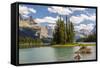 Canada, Alberta, Jasper National Park, Maligne Lake and Spirit Island-Jamie & Judy Wild-Framed Stretched Canvas