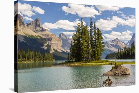 Canada, Alberta, Jasper National Park, Maligne Lake and Spirit Island-Jamie & Judy Wild-Stretched Canvas