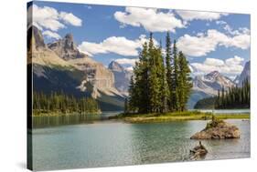 Canada, Alberta, Jasper National Park, Maligne Lake and Spirit Island-Jamie & Judy Wild-Stretched Canvas