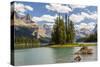 Canada, Alberta, Jasper National Park, Maligne Lake and Spirit Island-Jamie & Judy Wild-Stretched Canvas