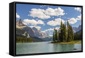 Canada, Alberta, Jasper National Park, Maligne Lake and Spirit Island-Jamie & Judy Wild-Framed Stretched Canvas