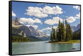 Canada, Alberta, Jasper National Park, Maligne Lake and Spirit Island-Jamie & Judy Wild-Framed Stretched Canvas
