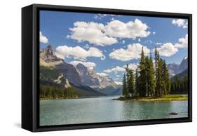 Canada, Alberta, Jasper National Park, Maligne Lake and Spirit Island-Jamie & Judy Wild-Framed Stretched Canvas