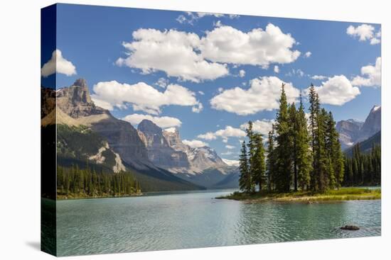 Canada, Alberta, Jasper National Park, Maligne Lake and Spirit Island-Jamie & Judy Wild-Stretched Canvas