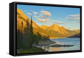 Canada, Alberta, Jasper National Park. Medicine Lake and Canadian Rocky Mountains.-Jaynes Gallery-Framed Stretched Canvas