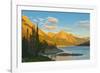 Canada, Alberta, Jasper National Park. Medicine Lake and Canadian Rocky Mountains.-Jaynes Gallery-Framed Photographic Print