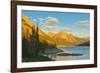 Canada, Alberta, Jasper National Park. Medicine Lake and Canadian Rocky Mountains.-Jaynes Gallery-Framed Photographic Print