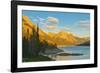 Canada, Alberta, Jasper National Park. Medicine Lake and Canadian Rocky Mountains.-Jaynes Gallery-Framed Photographic Print