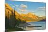 Canada, Alberta, Jasper National Park. Medicine Lake and Canadian Rocky Mountains.-Jaynes Gallery-Mounted Photographic Print