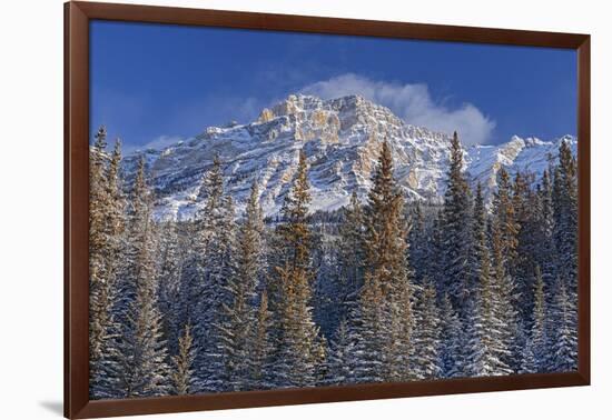 Canada, Alberta, Jasper National Park. Mount Kerkeslin in Canadian Rocky Mountains.-Jaynes Gallery-Framed Photographic Print