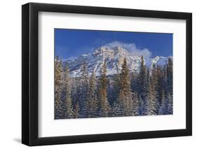 Canada, Alberta, Jasper National Park. Mount Kerkeslin in Canadian Rocky Mountains.-Jaynes Gallery-Framed Photographic Print