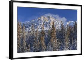 Canada, Alberta, Jasper National Park. Mount Kerkeslin in Canadian Rocky Mountains.-Jaynes Gallery-Framed Photographic Print