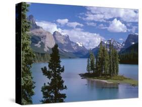 Canada, Alberta, Jasper National Park, Spirit Island and Maligne Lake-John Barger-Stretched Canvas