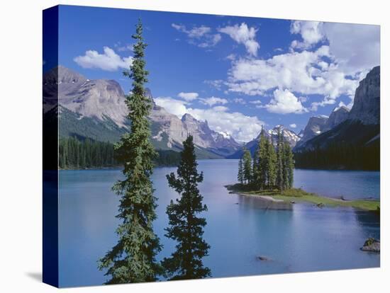 Canada, Alberta, Jasper National Park, Spirit Island and Maligne Lake-John Barger-Stretched Canvas