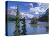 Canada, Alberta, Jasper National Park, Spirit Island and Maligne Lake-John Barger-Stretched Canvas