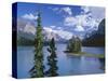 Canada, Alberta, Jasper National Park, Spirit Island and Maligne Lake-John Barger-Stretched Canvas