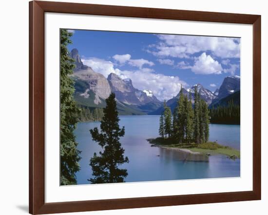 Canada, Alberta, Jasper National Park, Spirit Island and Maligne Lake-John Barger-Framed Photographic Print