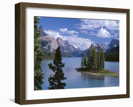 Canada, Alberta, Jasper National Park, Spirit Island and Maligne Lake-John Barger-Framed Photographic Print