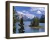 Canada, Alberta, Jasper National Park, Spirit Island and Maligne Lake-John Barger-Framed Photographic Print