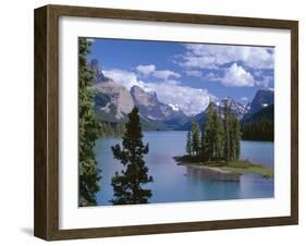 Canada, Alberta, Jasper National Park, Spirit Island and Maligne Lake-John Barger-Framed Photographic Print