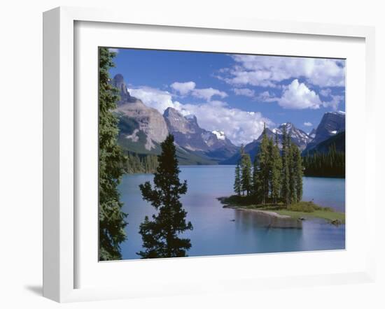 Canada, Alberta, Jasper National Park, Spirit Island and Maligne Lake-John Barger-Framed Photographic Print