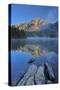 Canada, Alberta, Jasper National Park. Sunrise on Pyramid Mountain and Lake.-Jaynes Gallery-Stretched Canvas