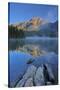 Canada, Alberta, Jasper National Park. Sunrise on Pyramid Mountain and Lake.-Jaynes Gallery-Stretched Canvas