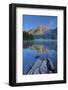 Canada, Alberta, Jasper National Park. Sunrise on Pyramid Mountain and Lake.-Jaynes Gallery-Framed Photographic Print